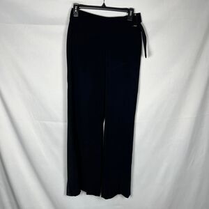 VINTAGE Y2K Cache Black Wide Leg Slit Trousers with Belt